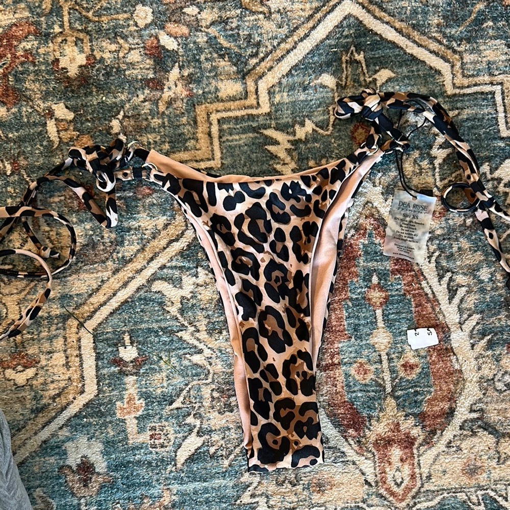 Leopard Print Wrap Bikini bottom